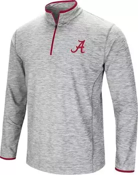 Colosseum Мужская куртка Alabama Crimson Tide Grey Rival из полиэстера на молнии