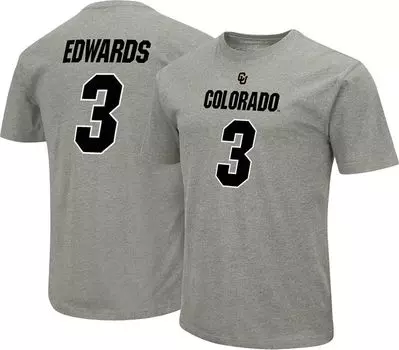 Colosseum Мужская серая футболка Colorado Buffaloes Dylan Edwards #3