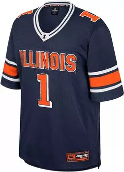 Colosseum Мужская синяя футбольная майка Illinois Fighting Illini