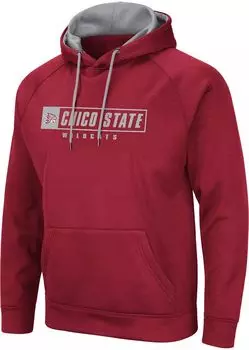 Colosseum Мужской пуловер с капюшоном Chico State Wildcats Cardinal