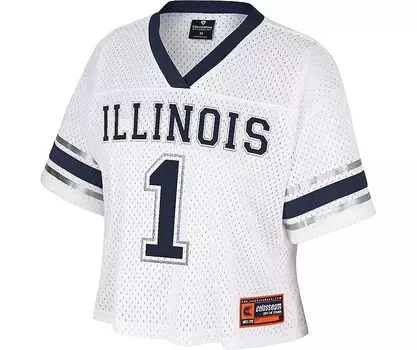 Colosseum Женская белая укороченная майка Illinois Fighting Illini