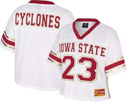 Colosseum Женская белая укороченная майка Iowa State Cyclones