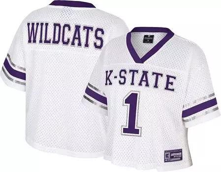 Colosseum Женская белая укороченная майка Kansas State Wildcats