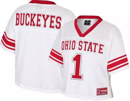Colosseum Женская белая укороченная майка Ohio State Buckeyes