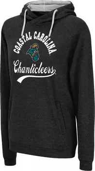 Colosseum Женская черная толстовка Coastal Carolina Chanticleers с капюшоном