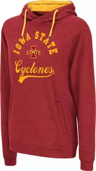 Colosseum Женская худи Iowa State Cyclones малинового цвета