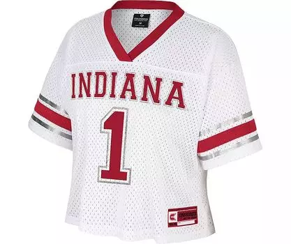 Colosseum Женские белые укороченные джерси Indiana Hoosiers