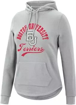 Colosseum Женский пуловер с капюшоном Boston Terriers Heather Grey