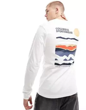 Columbia – Explorers Canyon – белая футболка с длинным рукавом