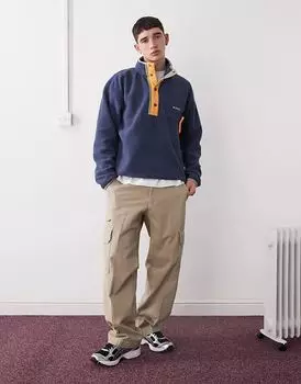 Columbia – Helvetia II – Темно-синий флисовый свитер с короткой планкой на кнопках