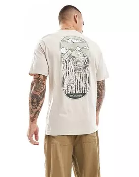 Columbia — Rockaway River — коричневая футболка с рисунком