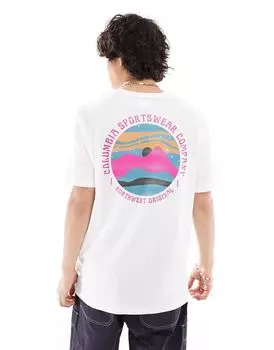 Columbia – Rollingwood – Белая футболка с рисунком на спине – только на ASOS