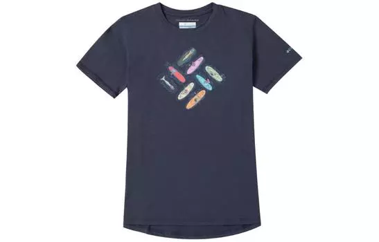 Columbia SS24 Футболка с втачными рукавами женская синяя