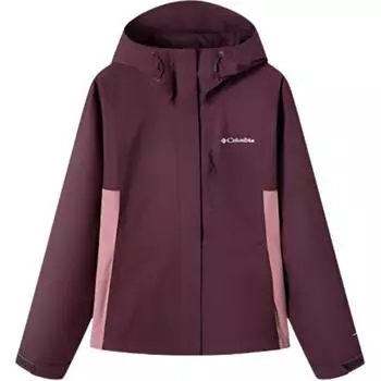 Columbia Водонепроницаемая и ветрозащитная куртка-ветровка женская темно-красного цвета