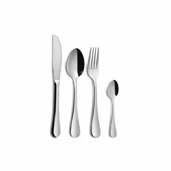 Comas North XL Набор столовых приборов из 24 предметов, настольные столовые приборы, нержавеющая сталь 18/10, серебро, 7119