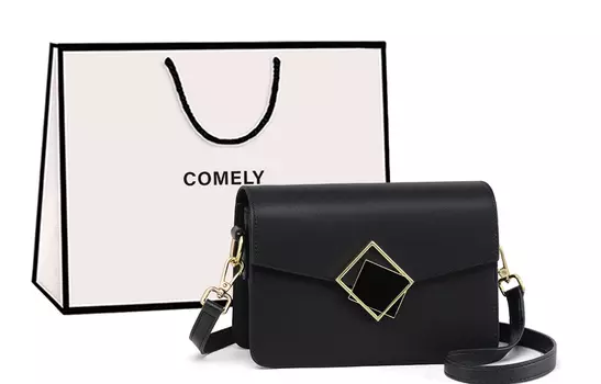 COMELY Сумка через плечо из коровьей кожи в стиле пэчворк из искусственной кожи, маленькая квадратная сумка, женская, черного цвета