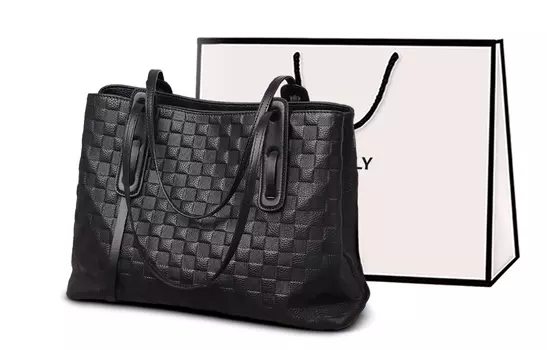 COMELY Сумка-шоппер из коровьей кожи, сумки через плечо, обычная женская, черная