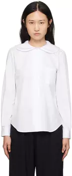 Comme des Garcons Девушка Белая Рубашка с воротником Питера Пэна Comme des Garons