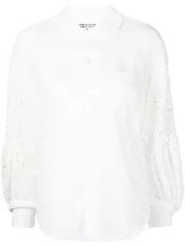 Comme Des Garons Comme Des Garons блузка с кружевными рукавами, белый
