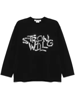 Comme Des Garons Comme Des Garons футболка с пайетками, черный