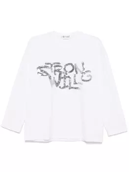 Comme Des Garons Comme Des Garons футболка с пайетками, белый