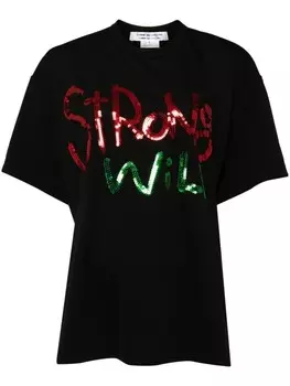 Comme Des Garons Comme Des Garons футболка с пайетками, черный