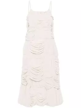 Comme Des Garons Comme Des Garons платье миди со сборками, нейтральный цвет