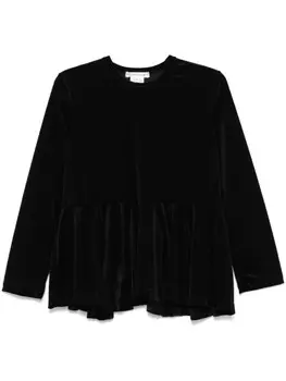 Comme Des Garons Comme Des Garons топ с баской, черный