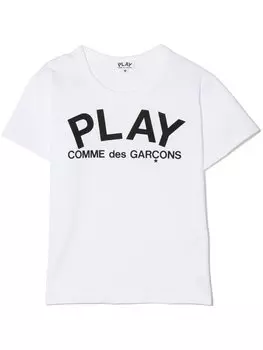 Comme des Garons футболка с логотипом, белый