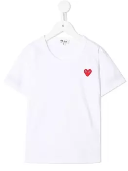 Comme des Garons футболка с нашивкой, белый