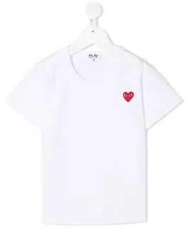 Comme des Garons футболка с нашивкой-логотипом, белый