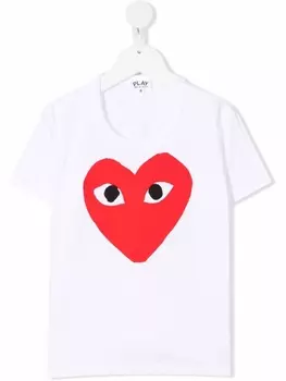 Comme des Garons футболка с принтом и короткими рукавами, белый
