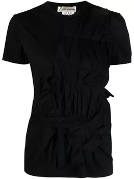 Comme Des Garons футболка со сборками, черный