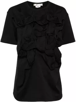 Comme Des Garons футболка со сборками и вырезами, черный