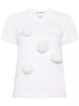 Comme Des Garons Girl футболка с помпонами, белый