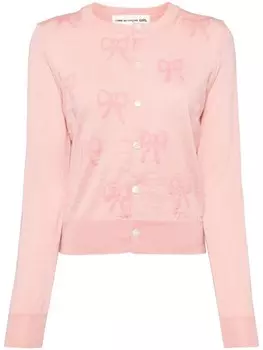 Comme Des Garons Girl кардиган с бантом, розовый