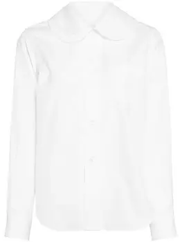 Comme Des Garons Girl рубашка с двойным воротником, белый