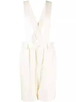 Comme Des Garons Girl шерстяной ромпер со складками, нейтральный цвет