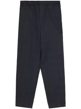 Comme des Garons Homme Deux брюки в клетку, синий