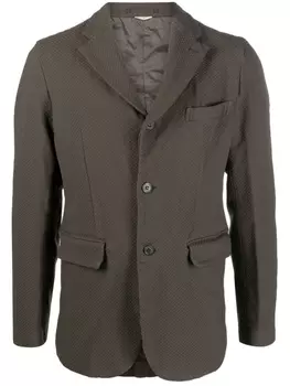 Comme des Garons Homme Deux однобортный пиджак с заостренным воротником, зеленый