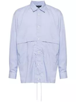 Comme des Garons Homme клетчатая рубашка с карманом, синий