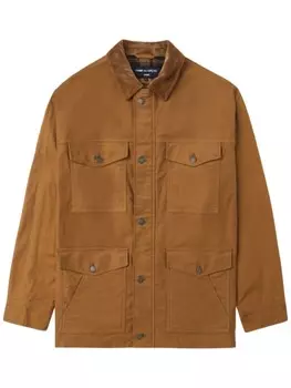 Comme des Garons Homme куртка с нашивками на локтях, коричневый