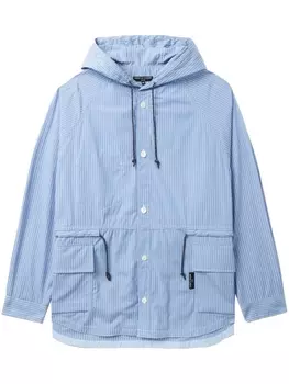 Comme des Garons Homme легкая куртка с капюшоном, синий