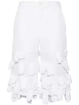 Comme des Garons Homme Plus гофрированный многослойный строгий короткий, белый