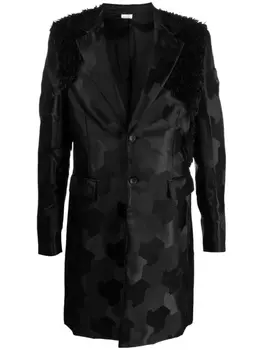 Comme des Garons Homme Plus однобортное пальто, черный
