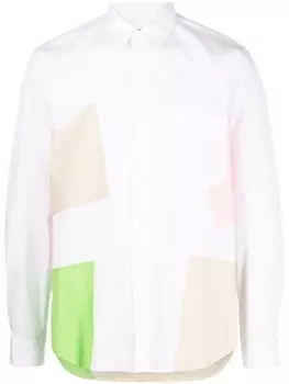 Comme des Garons Homme Plus рубашка в стиле колор-блок, белый