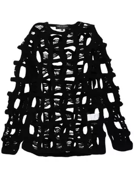 Comme des Garons Homme Plus толстовка с вырезами, черный