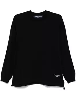 Comme des Garons Homme свитер с вышитым логотипом, черный