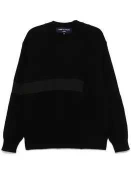 Comme des Garons Homme свитер в рубчик, черный