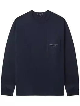 Comme des Garons Homme толстовка с логотипом, синий